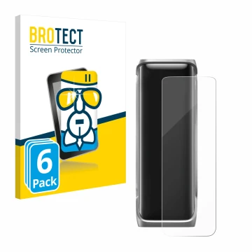 Parte frontal de un envase de producto con el logotipo de la marca BROTECT. Al lado se muestra el dispositivo EcoFlow Rapid Pr