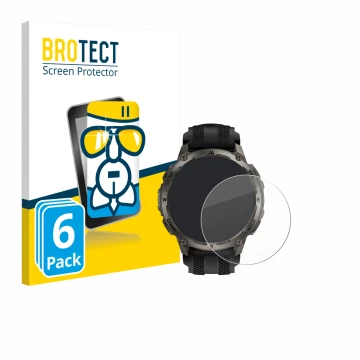 Parte frontal de un envase de producto con el logotipo de la marca BROTECT. Al lado se muestra el dispositivo Kospet Tank T4 c