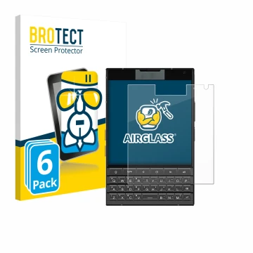 Parte frontal de un envase de producto con el logotipo de la marca BROTECT. Al lado se muestra el dispositivo Unihertz Titan 2