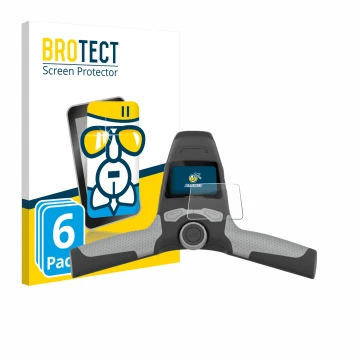 Parte frontal de un envase de producto con el logotipo de la marca BROTECT. Al lado se muestra el dispositivo PowaKaddy FW5s c