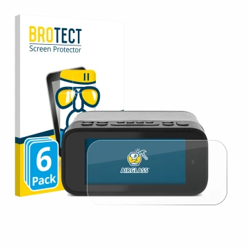 Parte frontal de un envase de producto con el logotipo de la marca BROTECT. Al lado se muestra el dispositivo TechniSat Digitr