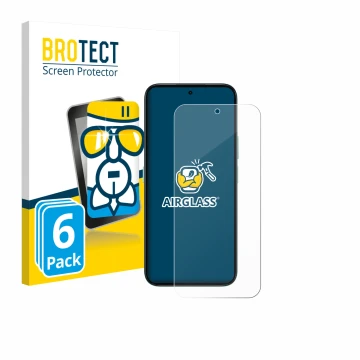 Parte frontal de un envase de producto con el logotipo de la marca BROTECT. Al lado se muestra el dispositivo Honor Play 10C c