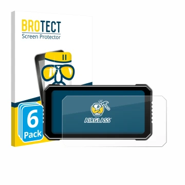 Parte frontal de un envase de producto con el logotipo de la marca BROTECT. Al lado se muestra el dispositivo Vtopek MT26 6.25