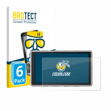 Parte frontal de un envase de producto con el logotipo de la marca BROTECT. Al lado se muestra el dispositivo DJI Ronin 4D con