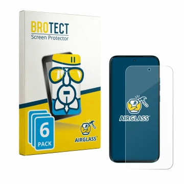 Parte frontal de un envase de producto con el logotipo de la marca BROTECT. Al lado se muestra el dispositivo Motorola Moto G8