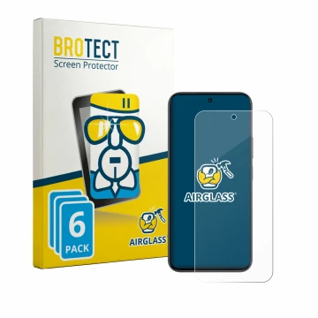 Parte frontal de un envase de producto con el logotipo de la marca BROTECT. Al lado se muestra el dispositivo realme 16T 5G co