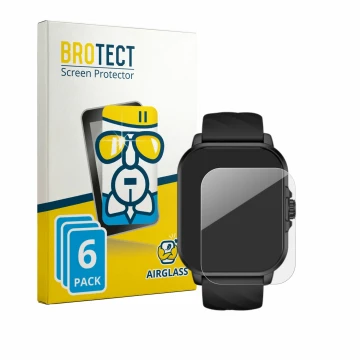 Parte frontal de un envase de producto con el logotipo de la marca BROTECT. Al lado se muestra el dispositivo Black Shark GT3 