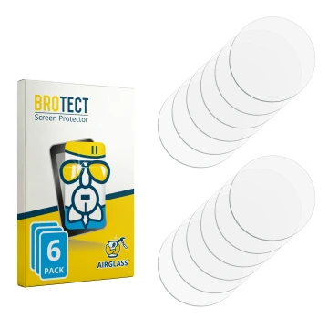 Parte frontal de un envase de producto con el logotipo de la marca BROTECT. Al lado está el protector de pantalla correspondie