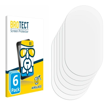 Parte frontal de un envase de producto con el logotipo de la marca BROTECT. Al lado está el protector de pantalla correspondie