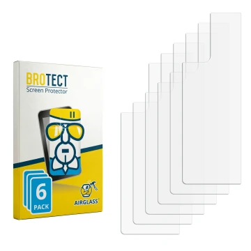 Parte frontal de un envase de producto con el logotipo de la marca BROTECT. Al lado está el protector de pantalla correspondie