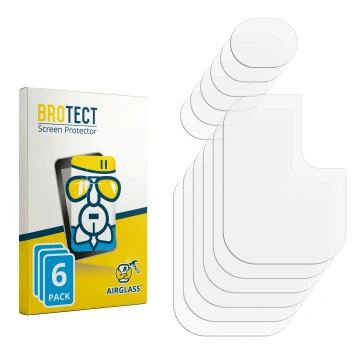 Parte frontal de un envase de producto con el logotipo de la marca BROTECT. Al lado está el protector de pantalla correspondie