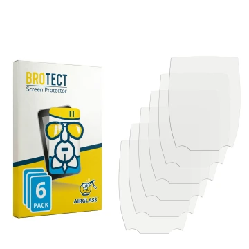 Parte frontal de un envase de producto con el logotipo de la marca BROTECT. Al lado está el protector de pantalla correspondie
