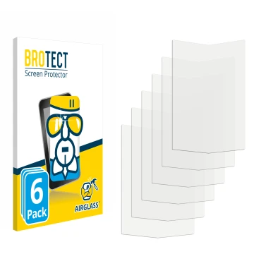 Parte frontal de un envase de producto con el logotipo de la marca BROTECT. Al lado está el protector de pantalla correspondie