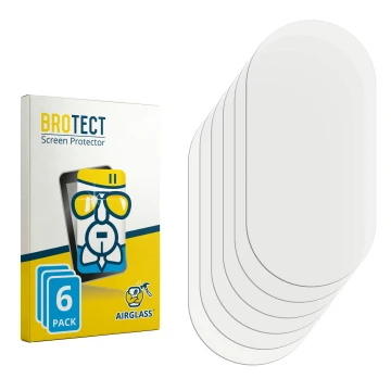 Parte frontal de un envase de producto con el logotipo de la marca BROTECT. Al lado está el protector de pantalla correspondie