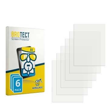 Parte frontal de un envase de producto con el logotipo de la marca BROTECT. Al lado está el protector de pantalla correspondie