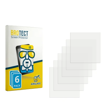 Parte frontal de un envase de producto con el logotipo de la marca BROTECT. Al lado está el protector de pantalla correspondie