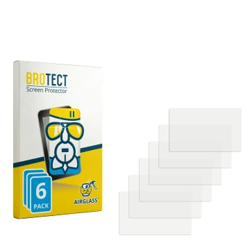 Parte frontal de un envase de producto con el logotipo de la marca BROTECT. Al lado está el protector de pantalla correspondie