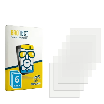 Parte frontal de un envase de producto con el logotipo de la marca BROTECT. Al lado está el protector de pantalla correspondie