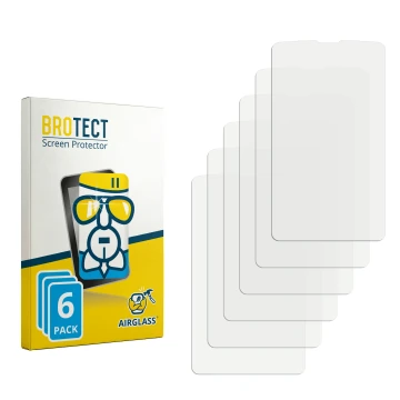 Parte frontal de un envase de producto con el logotipo de la marca BROTECT. Al lado está el protector de pantalla correspondie