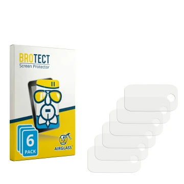 Parte frontal de un envase de producto con el logotipo de la marca BROTECT. Al lado está el protector de pantalla correspondie