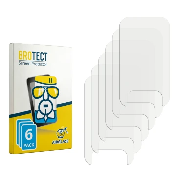 Parte frontal de un envase de producto con el logotipo de la marca BROTECT. Al lado está el protector de pantalla correspondie