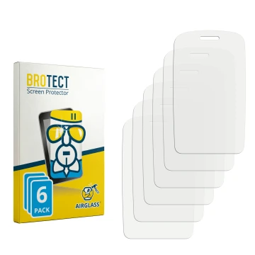 Parte frontal de un envase de producto con el logotipo de la marca BROTECT. Al lado está el protector de pantalla correspondie