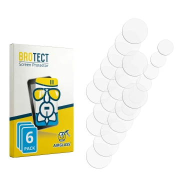 Parte frontal de un envase de producto con el logotipo de la marca BROTECT. Al lado está el protector de pantalla correspondie