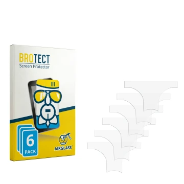 Parte frontal de un envase de producto con el logotipo de la marca BROTECT. Al lado está el protector de pantalla correspondie
