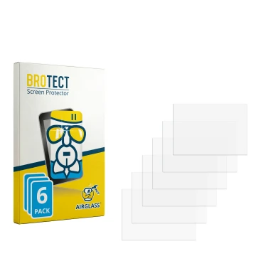 Parte frontal de un envase de producto con el logotipo de la marca BROTECT. Al lado está el protector de pantalla correspondie
