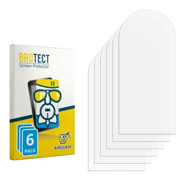 Parte frontal de un envase de producto con el logotipo de la marca BROTECT. Al lado está el protector de pantalla correspondie
