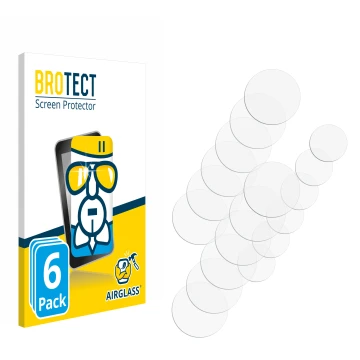 Parte frontal de un envase de producto con el logotipo de la marca BROTECT. Al lado está el protector de pantalla correspondie