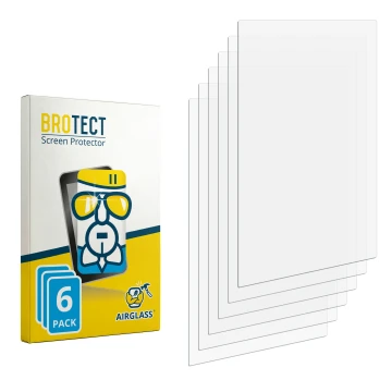 Parte frontal de un envase de producto con el logotipo de la marca BROTECT. Al lado está el protector de pantalla correspondie