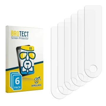 Parte frontal de un envase de producto con el logotipo de la marca BROTECT. Al lado está el protector de pantalla correspondie