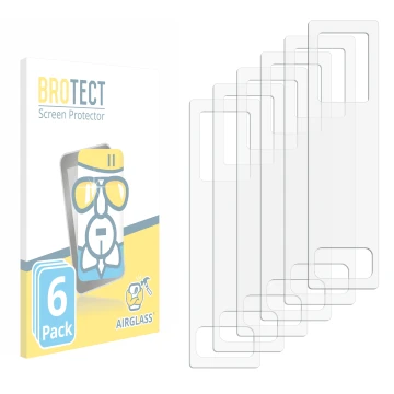 Parte frontal de un envase de producto con el logotipo de la marca BROTECT. Al lado está el protector de pantalla correspondie