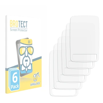 Parte frontal de un envase de producto con el logotipo de la marca BROTECT. Al lado está el protector de pantalla correspondie