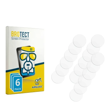 Parte frontal de un envase de producto con el logotipo de la marca BROTECT. Al lado está el protector de pantalla correspondie