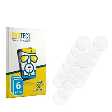Parte frontal de un envase de producto con el logotipo de la marca BROTECT. Al lado está el protector de pantalla correspondie
