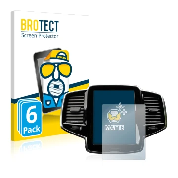 Parte frontal de un envase de producto con el logotipo de la marca BROTECT. Al lado se muestra el dispositivo Volvo XC90 Senus