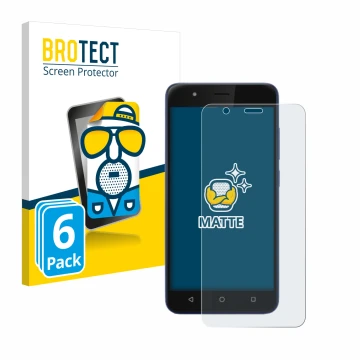 Parte frontal de un envase de producto con el logotipo de la marca BROTECT. Al lado se muestra el dispositivo Gigaset GS270 co