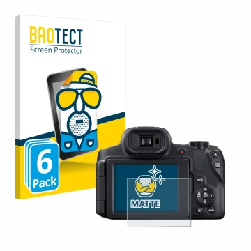 Parte frontal de un envase de producto con el logotipo de la marca BROTECT. Al lado se muestra el dispositivo Canon PowerShot 