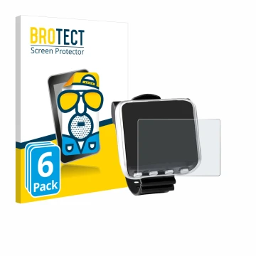 Parte frontal de un envase de producto con el logotipo de la marca BROTECT. Al lado se muestra el dispositivo Mares Genius con