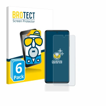 Parte frontal de un envase de producto con el logotipo de la marca BROTECT. Al lado se muestra el dispositivo Xiaomi Poco X3 N