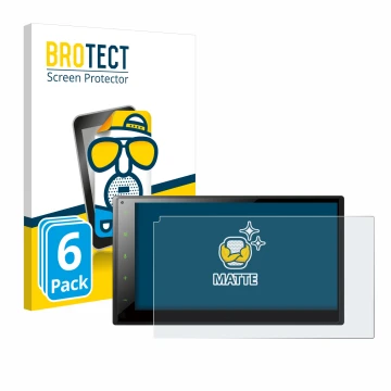 Parte frontal de un envase de producto con el logotipo de la marca BROTECT. Al lado se muestra el dispositivo Pioneer SPH-DA16