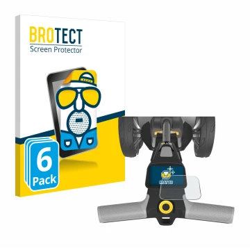 Parte frontal de un envase de producto con el logotipo de la marca BROTECT. Al lado se muestra el dispositivo PowaKaddy CT6 co