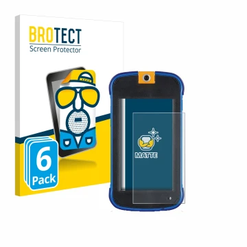 Parte frontal de un envase de producto con el logotipo de la marca BROTECT. Al lado se muestra el dispositivo Vtech Kidicom Ma