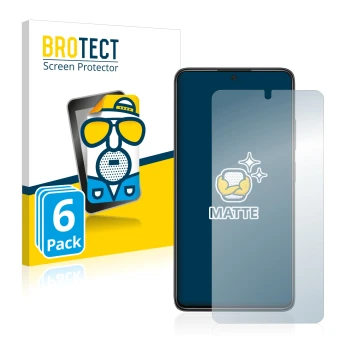 Parte frontal de un envase de producto con el logotipo de la marca BROTECT. Al lado se muestra el dispositivo Xiaomi Poco X4 P