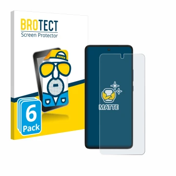 Parte frontal de un envase de producto con el logotipo de la marca BROTECT. Al lado se muestra el dispositivo Motorola Edge 30