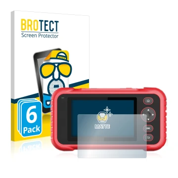 Parte frontal de un envase de producto con el logotipo de la marca BROTECT. Al lado se muestra el dispositivo Launch CRP 123 /