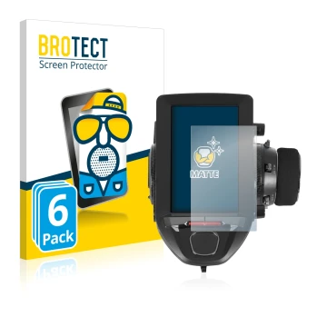 Parte frontal de un envase de producto con el logotipo de la marca BROTECT. Al lado se muestra el dispositivo Futaba 7PXR con 