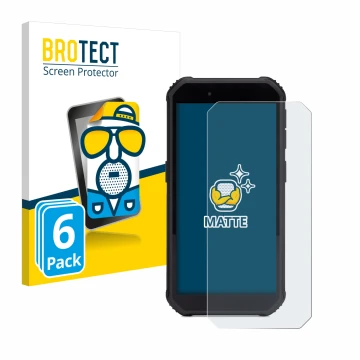 Parte frontal de un envase de producto con el logotipo de la marca BROTECT. Al lado se muestra el dispositivo SkyCaddie SX550 